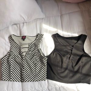 BEBE crop tops size small